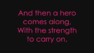 X Factor Finalists -- Hero Lyrics