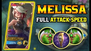 MELISSA INSANE ATTACK SPEED DAMAGE BUILD IS BACK!!😱 (DAMAGE HACK) | MELISSA BUILD | MOBILE LEGENDS