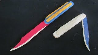 Cómo hacer una navaja de paletas de paleta | cuchillo de juguete