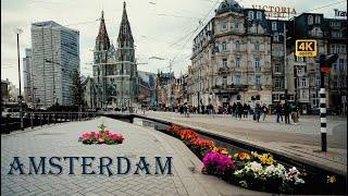 Amsterdam walking tour 4k 60fps | The Artistic Heart of Amsterdam"