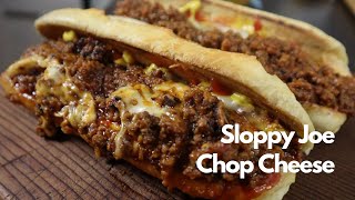 The Ultimate Sloppy Joe Chop Cheese Sandwich on Homemade Bread!