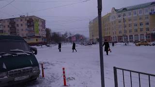 Driving in snow. The roads are covered with snow. Extreme winter in Russia