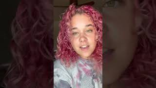 Natural pink hair? #hairstyle #hairdye #curlyhair #trending #shortvideos