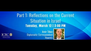 Part 1: Reflection on the Current Situation in Israel