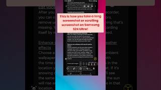 Long screenshot on Samsung S24 Ultra - Simple steps!