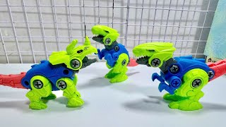 15 minutes DIY smart puzzle playset, satisfying unboxing assembled dinosaur model Toys ASMR