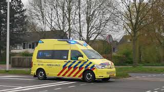 A1 Ambulance 02-140 Leeuwarden met spoed naar melding in Leeuwarden