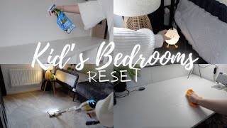 KID'S BEDROOMS DEEP CLEAN & RESET 🧸 SATISFYING & REALISTIC CLEANING MOTIVATION ☺️