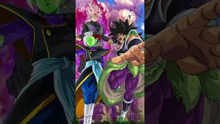 black goku and zamasu vs broly #anime #dbs