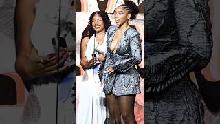 Halle Bailey and Sister Chlöe in Mermaid-inspired Looks at the Give Her FlowHers Awards Gala#shorts