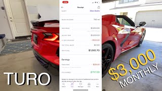 TURO: Making $3,000 Monthly w/ Corvette C8