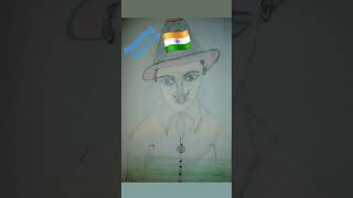 #india 🇮🇳❤ # painting #bhagatsingh #shorts #shortvideo #youtubeshorts