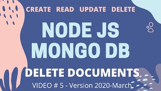 NODEJS and MONGODB - Delete documents