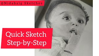 Aarav Reddy Video// step-by-step Sketch // @Nidabaig Sketches