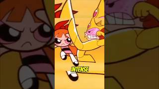 The PowerPuffGirls fight a Jealous Fan 😭👑 #powerpuffgirls #cartoon #fan #shorts