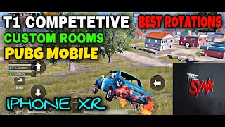 Chicken Dinner with The Synx || T1 Customs || Competitive best Zone rotations iphone xr pubg mobile