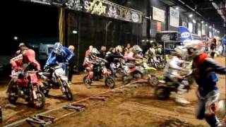 LeMans start pitbikes @ Indoor Supercross Hardenberg 2011