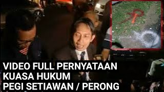 Full Pernyataan Kuasa Hukum Pegi Setiawan ( Perong ) Mempertanyakan Semua ini ⁉️