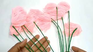 flower woolen diy easy way craft