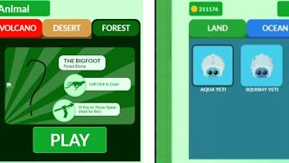 Getting BigFoot by luck and Aqua Yeti in a row - Mope.io