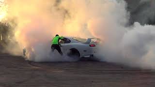 Toyota Supra V8 big burnout Lusaka Zambia