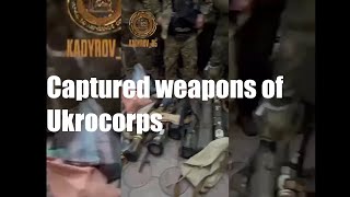 The Chechen Special Forces showed weapons they captured from enemies