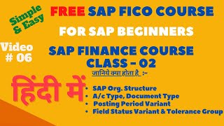 SAP FICO Training For Beginners|SAP FICO Class 06|SAP FICO Tutorial in Hindi|