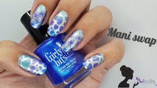 Mani Swap | Youtubers nail art stamping weekly collabs