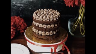 Decadent Chocolate Cake With Swiss Meringue Buttercream || Christmas Special Cake