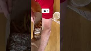 How to open up a Five Guys bag perfectly #shorts