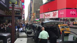 A Fire Truck Rushing In The New York Streets