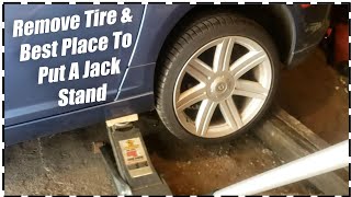 How To Remove Wheel 🛞 With Low Profile Jack Stand Posts And Lift