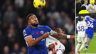 Tottenham fans fume as Reece James escapes red card after Chelsea man catches Udogie with elbow face