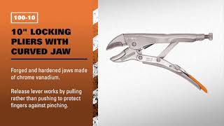 LANG 100-10 - 10-Inch Locking Pliers with Curved Jaw