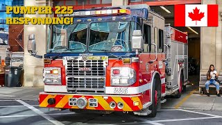 Montréal | Montréal Fire Service (SIM) Pumper 225 Responds to Medical Aid Call