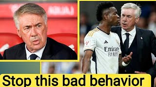 🚨🚨 Real Madrid Coach Ancelotti Fires Warning To Vinicius Jr.