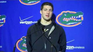 Tim Tebow talks about his throwing motion