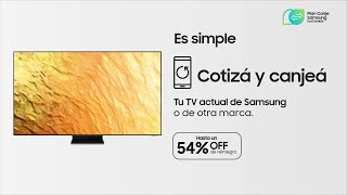 Porque entregando tu TV actual, podés ahorrar hasta 54% en la compra de uno nuevo🔁