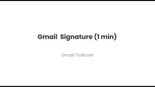 How to create an email signature in Gmail?