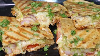 मुंबई का मशहूर मसाला सैंडविच बिना ब्रेड के Masala Sandwich 🥪 Recipe | Street Food Recipe #sandwich