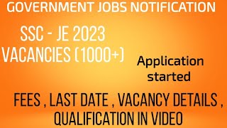 SSC - JE 2023 vacancies out #ssc #sscje #jobsearch #vacancy #juniorengineervacancy