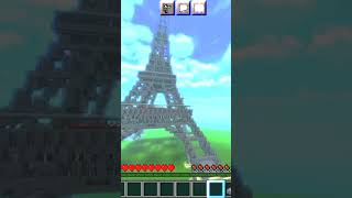 I made Eiffel tower || #minecraft #eiffeltower #shorts