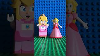 Lego Princess Peach vs Princess Peach! #mario #animation #stopmotion #lego #princesspeach