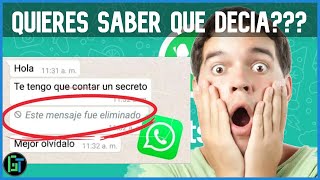 😱 Como Ver Mensajes Borrados de WhatsApp ya Nunca Mas Vas a Quedarte con La Duda