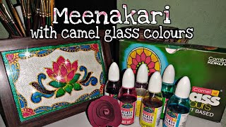 Meenakari art Tutorial with Glass colours | subbu artworks #artblog