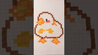 Pixel art Chick🐓💕 #chicken #cute #howtodraw #pixelart #youtubeshorts #drawing #doodle #sketch #diy