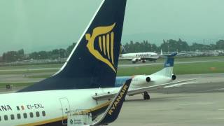 Ryanair Takeoff Manchester Airport Video Footage, UK