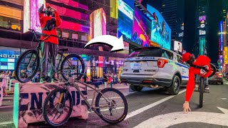 Haciendo Stunt en la calle mas Famosa de Nueva York 🔥 Times Square | LA LORA