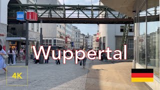 Wuppertal walking tour 4k | Germany 2023 walk | City center travel | Street | walkthrough downtown