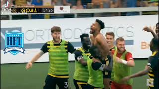 Primer gol de Juan Carlos Obregón con el Pittsburgh Riverhounds en la USL Championship 2023.